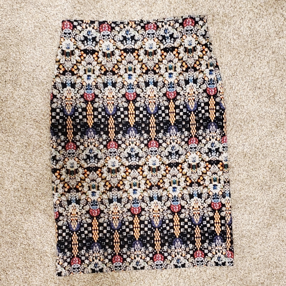 Nicole Miller Jewel Pattern Midi Skirt